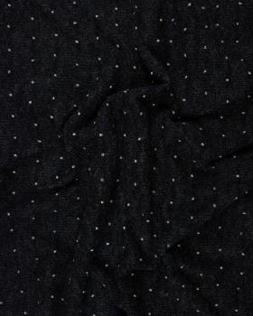 White dots wool effect - background Dark Grey - Tissushop